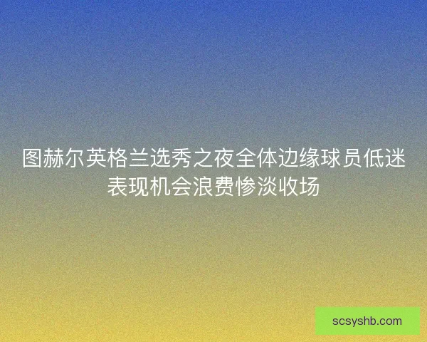 图赫尔英格兰选秀之夜全体边缘球员低迷表现机会浪费惨淡收场